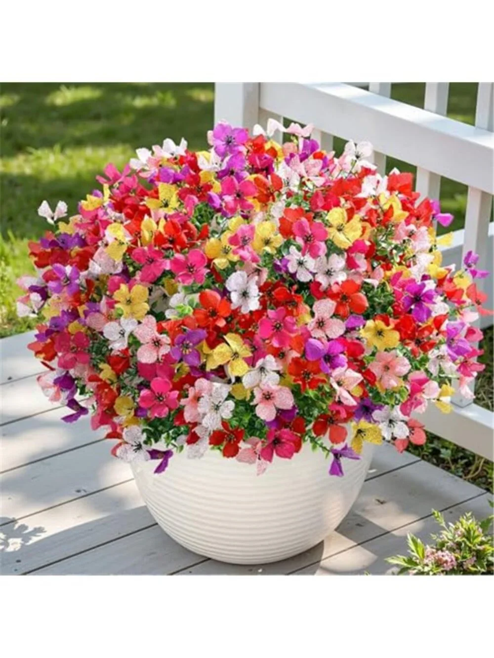 Artificial Daisy Flowers 20 Bunch UV Resistant Outdoor Silk Floral Home Decor